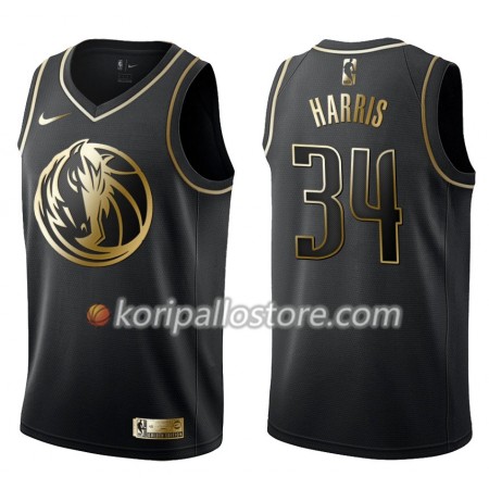 Dallas Mavericks Devin Harris 34 Nike Musta Golden Edition Miesten Pelipaidat Swingman 